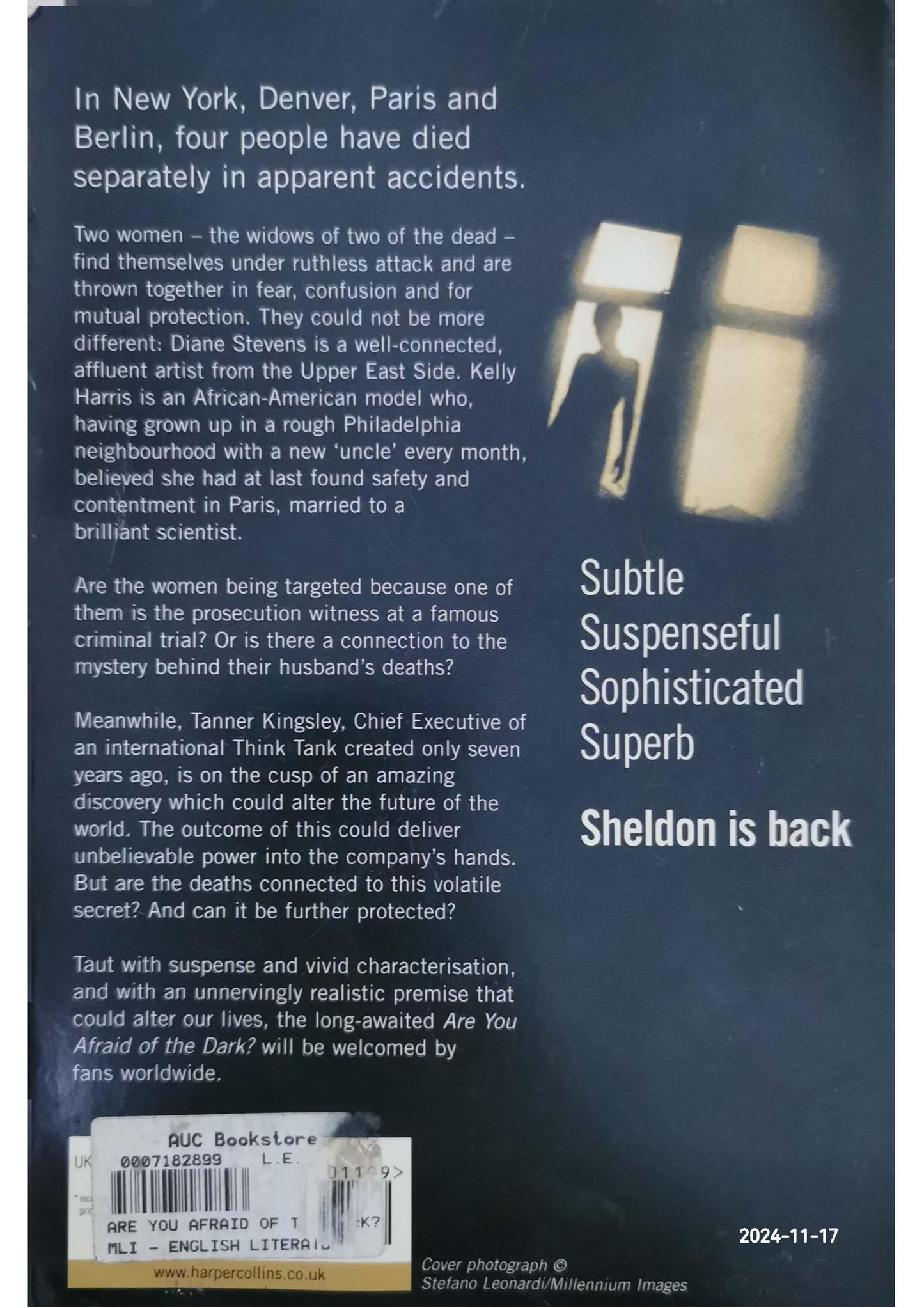 Are You Afraid of the Dark? Novel by Sidney Sheldon