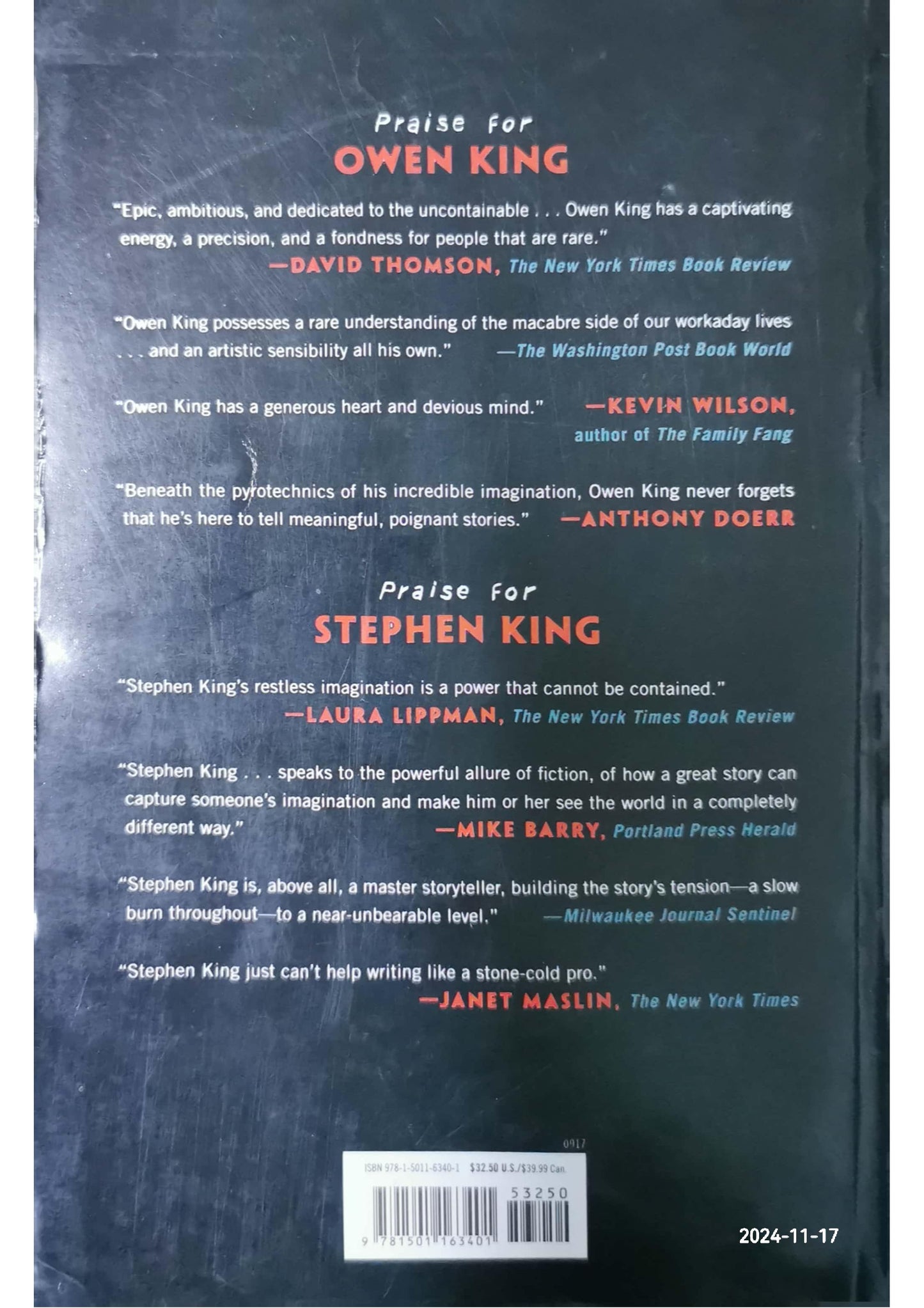 Sleeping Beauties Novel by Owen King and Stephen King