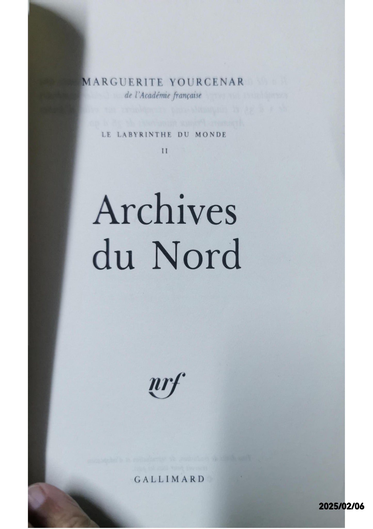 Archives du nord Broché – Grand livre, 3 octobre 1977 de Marguerite Yourcenar (Auteur)