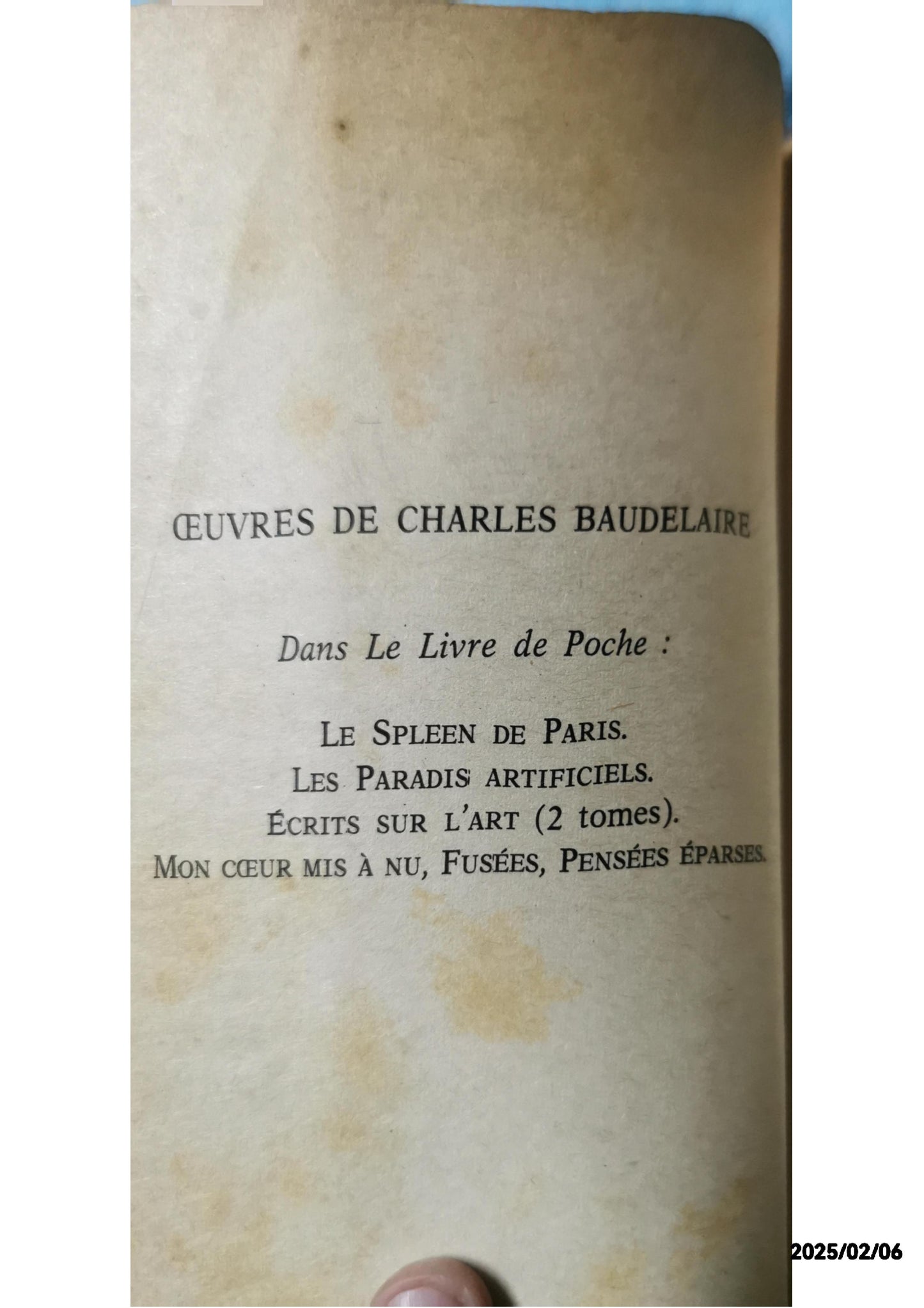 Les Fleurs du mal Poche – 13 avril 2011 de Charles Baudelaire (Auteur)