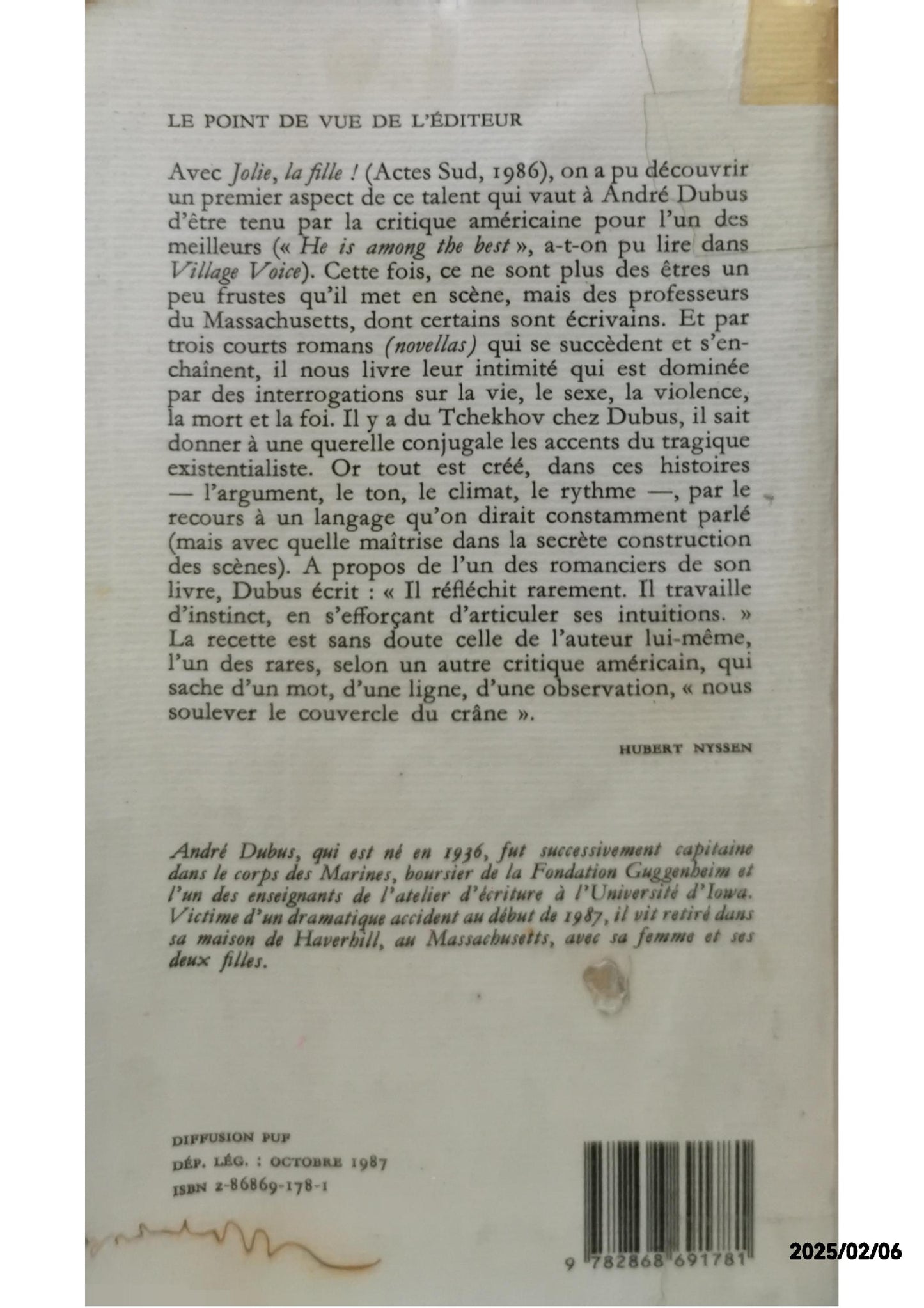 Se trouver une femme en Amérique Broché – Grand livre, 10 août 1993 de André Dubus (Auteur), Christine Le Boeuf (Traduction)