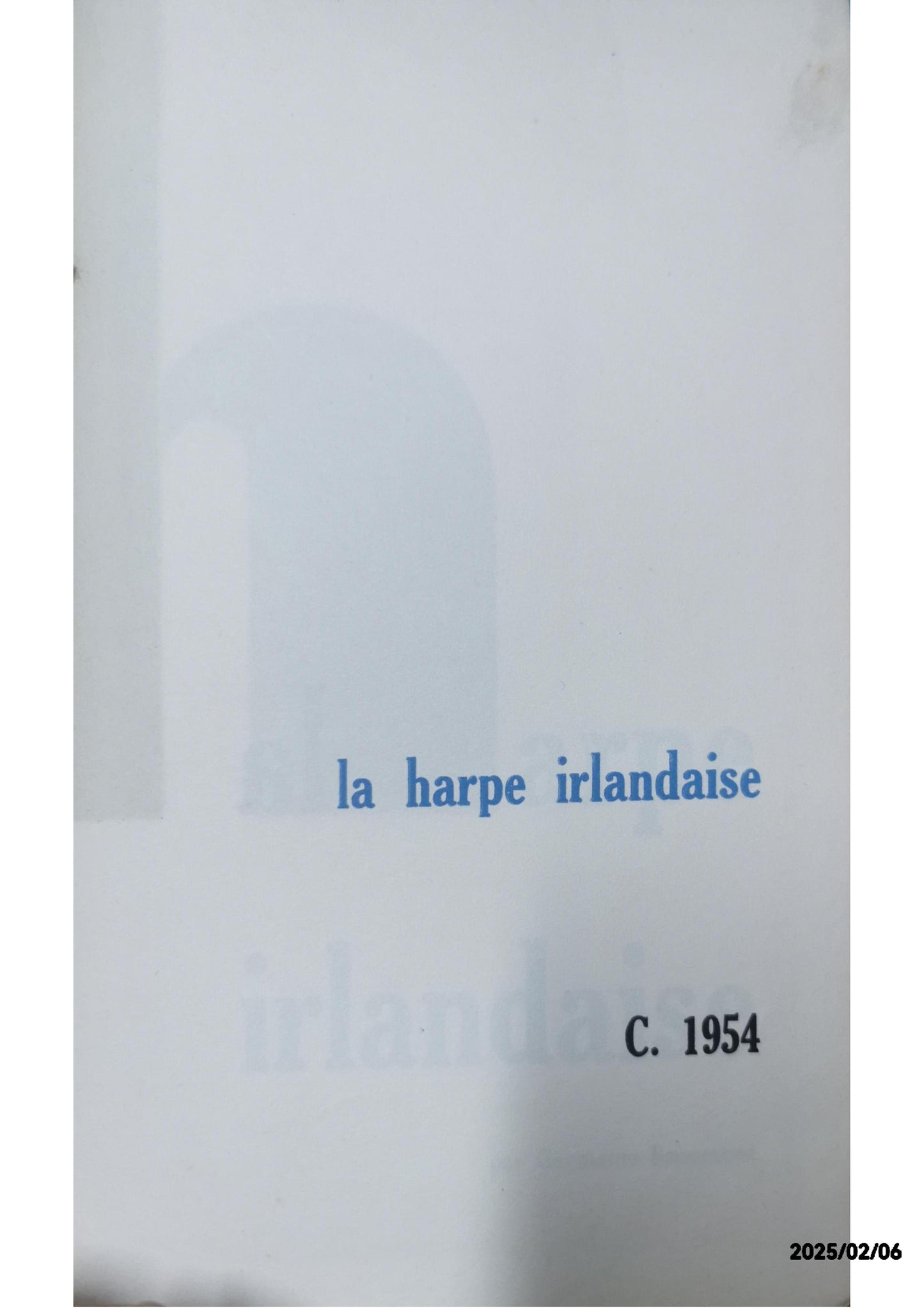 La harpe Irlandaise Germaine BEAUMONT Used Hardcover