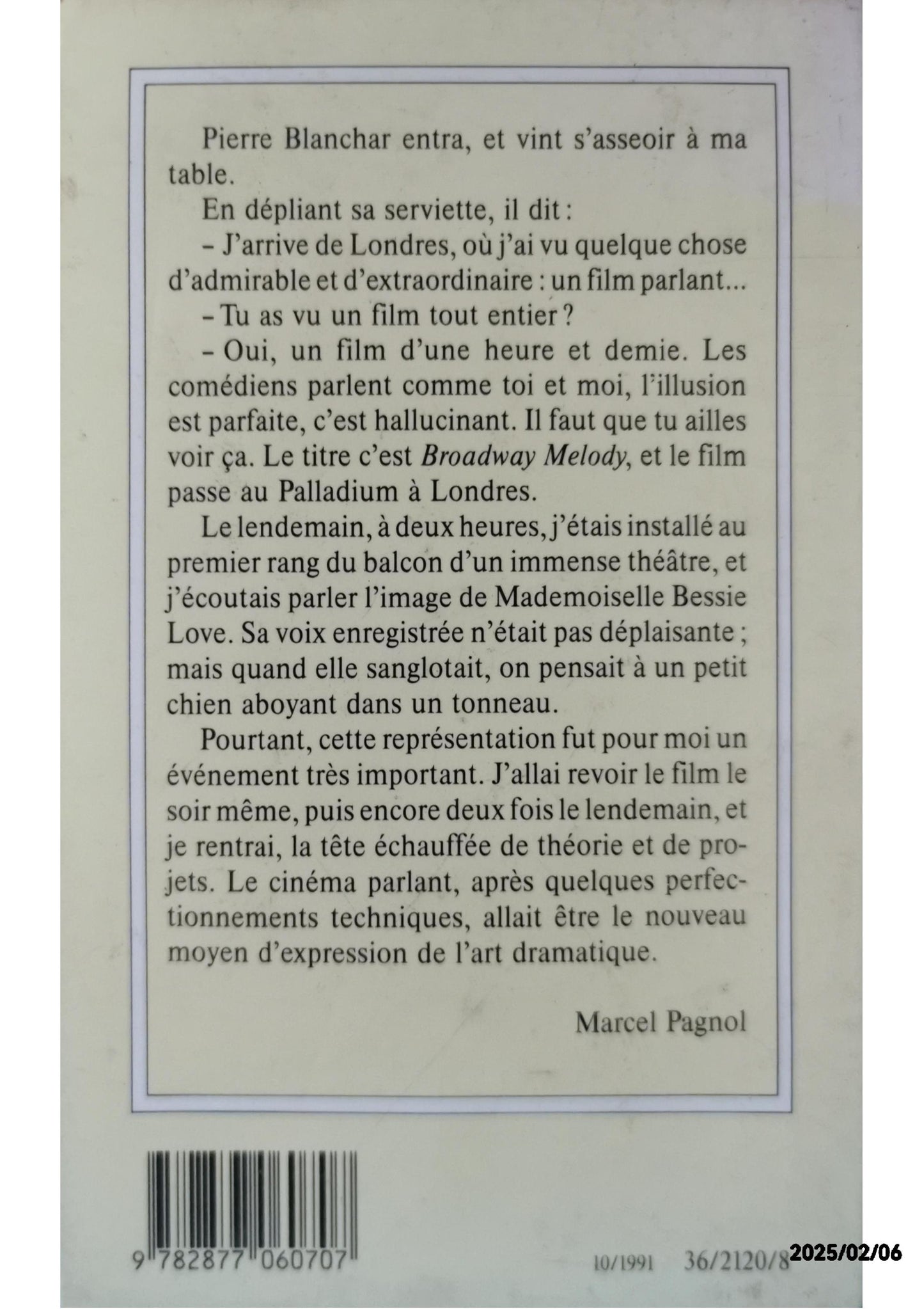 Cinématurgie de Paris : 1939-1966 Broché – 15 janvier 1993 Édition en Anglais  de Marcel Pagnol (Auteur)