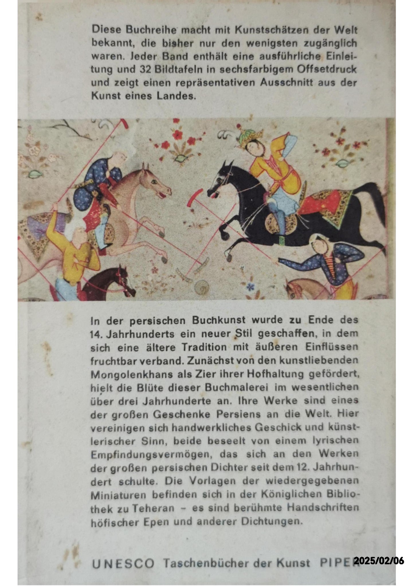 Frühe persische Miniaturen der Königlichen Bibliothek in Teheran Paperback – 1 Jan. 1963