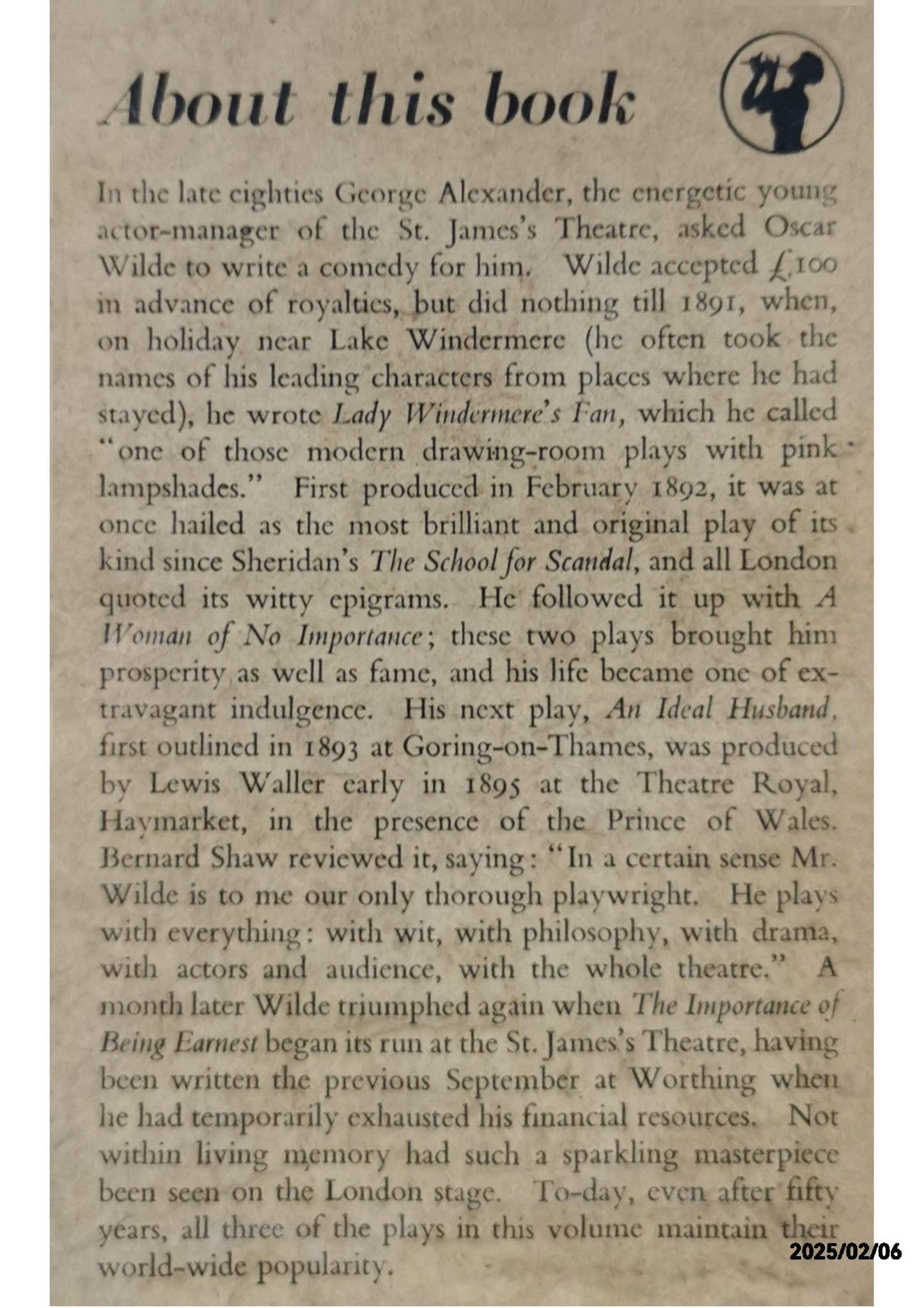 Lady Windermere's Fan Book by Oscar Wilde