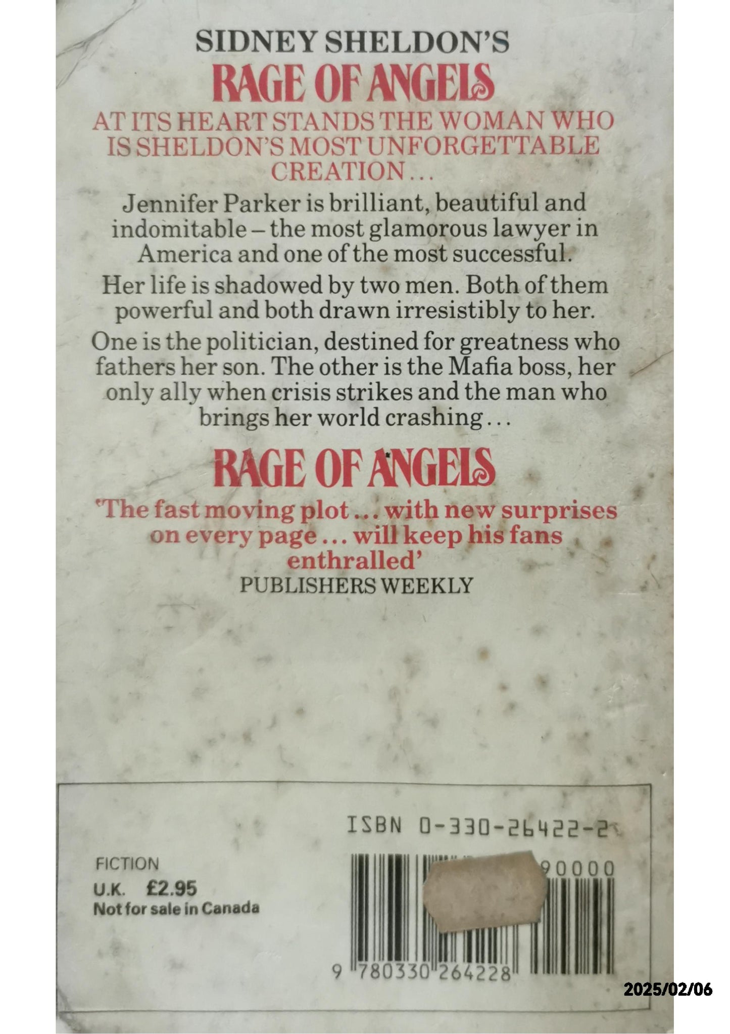 Rage of Angels Paperback – June 27, 2017 by Sidney Sheldon (Author)