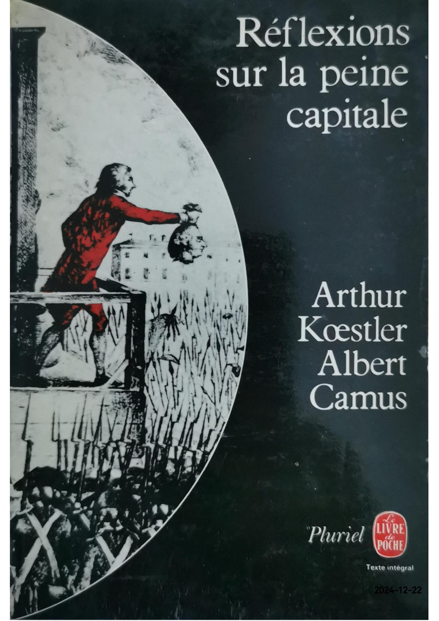 Réflexions sur la peine capitale Book by Albert Camus and Arthur Koestler