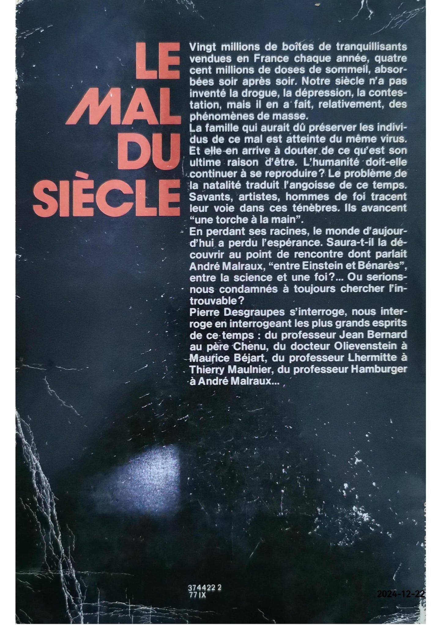 Le mal du siècle Broché – 1 février 1978 de Pierre Desgraupes (Auteur)