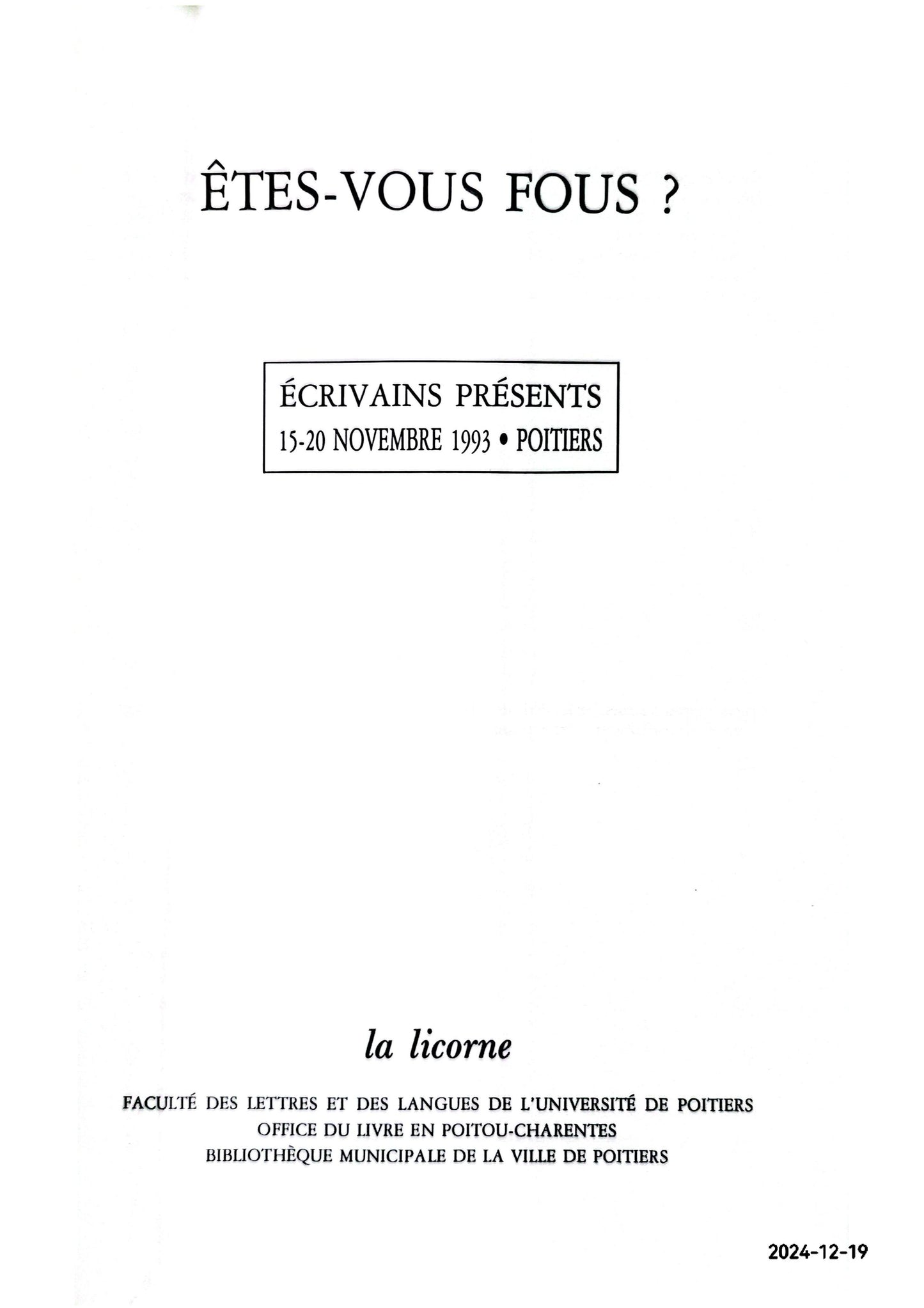 Êtes-vous fous ? Broché-  de René Crevel (Auteur)