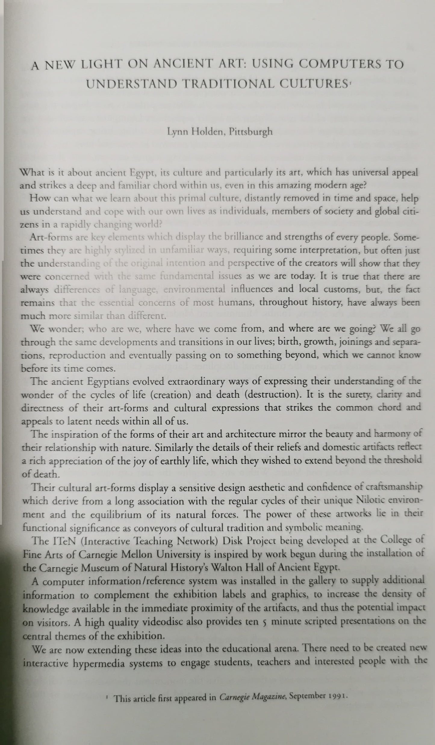 Informatique et égyptologie No. 8 Proceedings of the 1992 Meeting of the IAE Computer Working Group Meerdere talen Nigel Strudwick