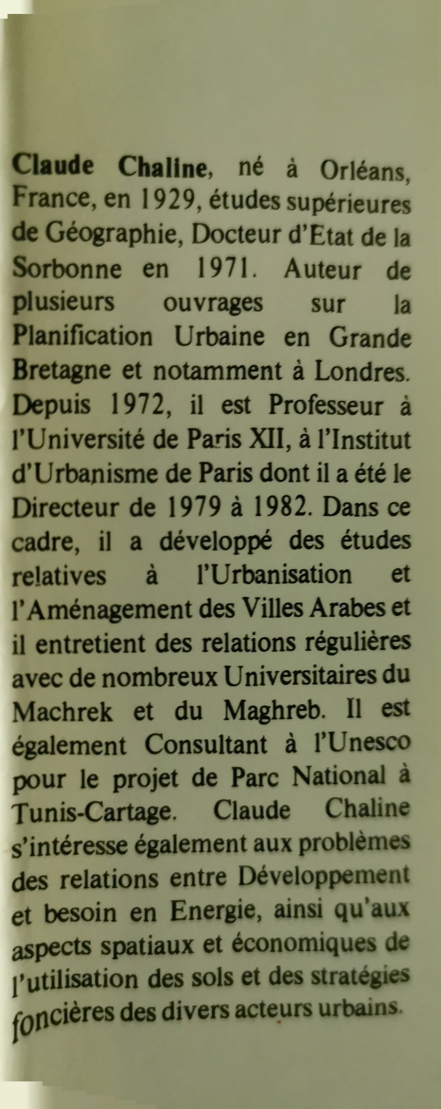 L'urbanisme contemporain et Ryad : réflexions sur l'aménagement urbain arabe et occidental Claude Chaline et Dr. Adib Fares