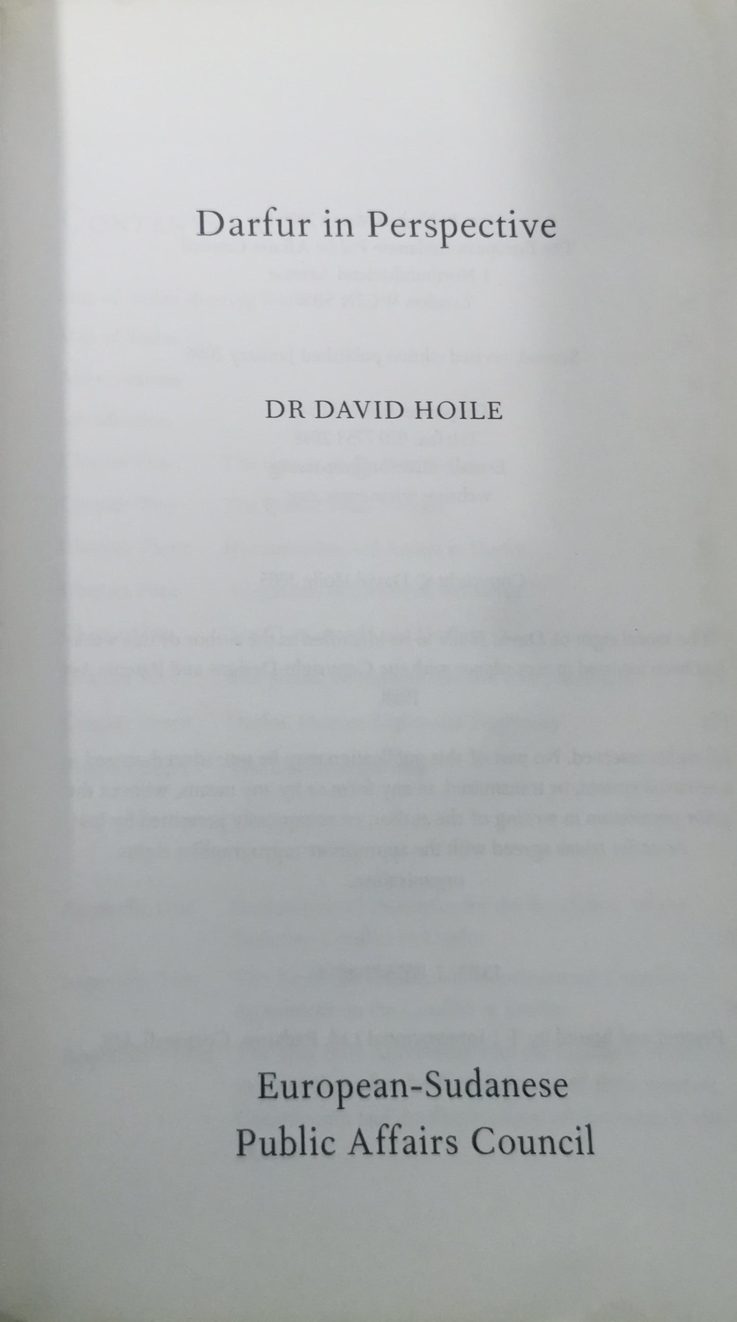 Darfur in Perspective Edition: Second revised edition Paperback – 1 Jan. 2006 by David Hoile (Author)