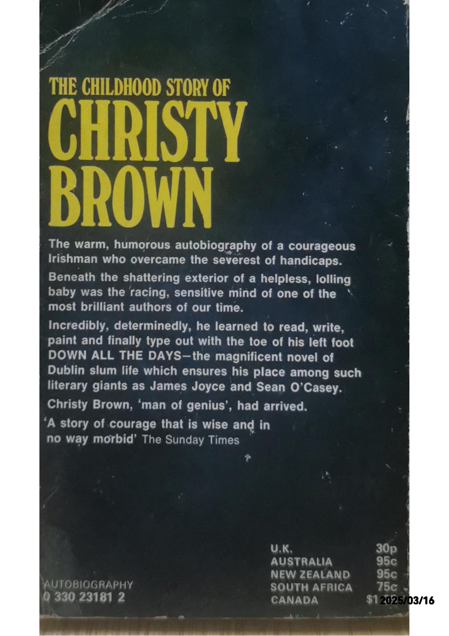 The Childhood Story of Christy Brown - Christy Brown