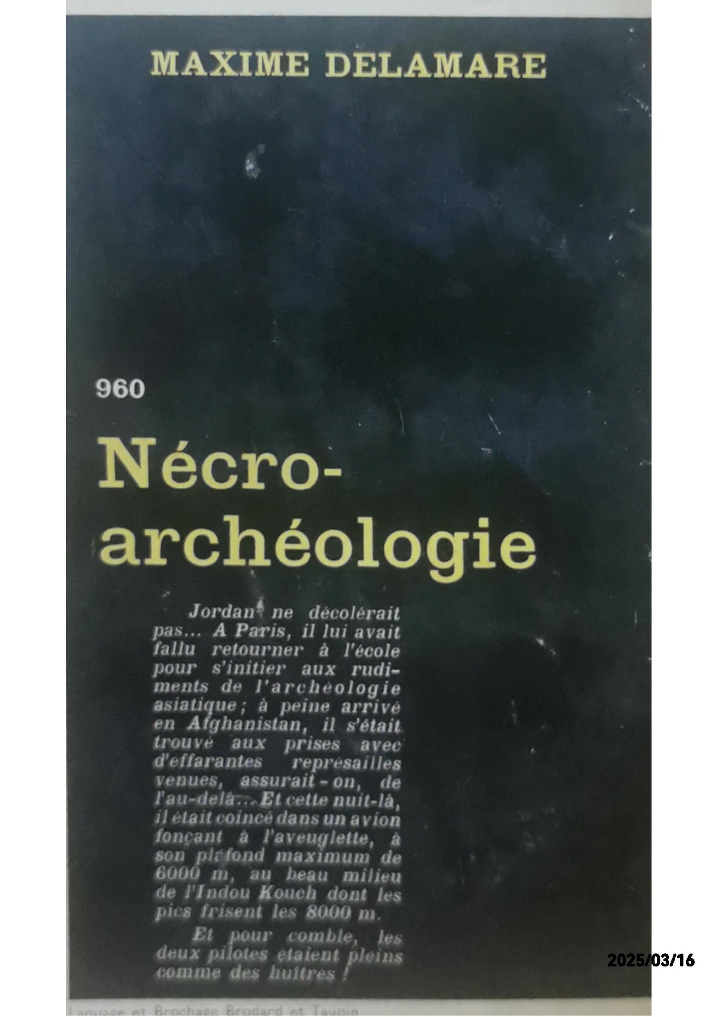 Nécro-archéologie - Maxime Delamare