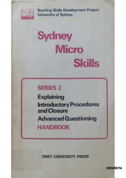 Sydney Micro Skills - Teaching Skills Development Project