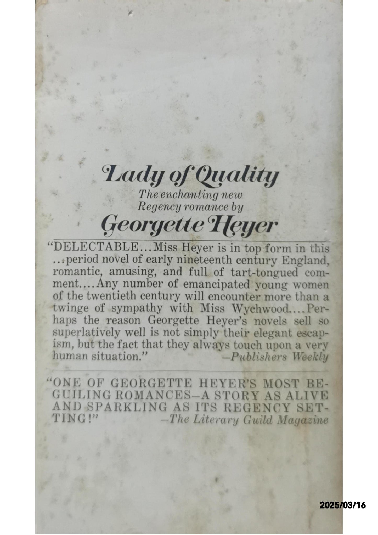 Lady of Quality - Georgette Heyer