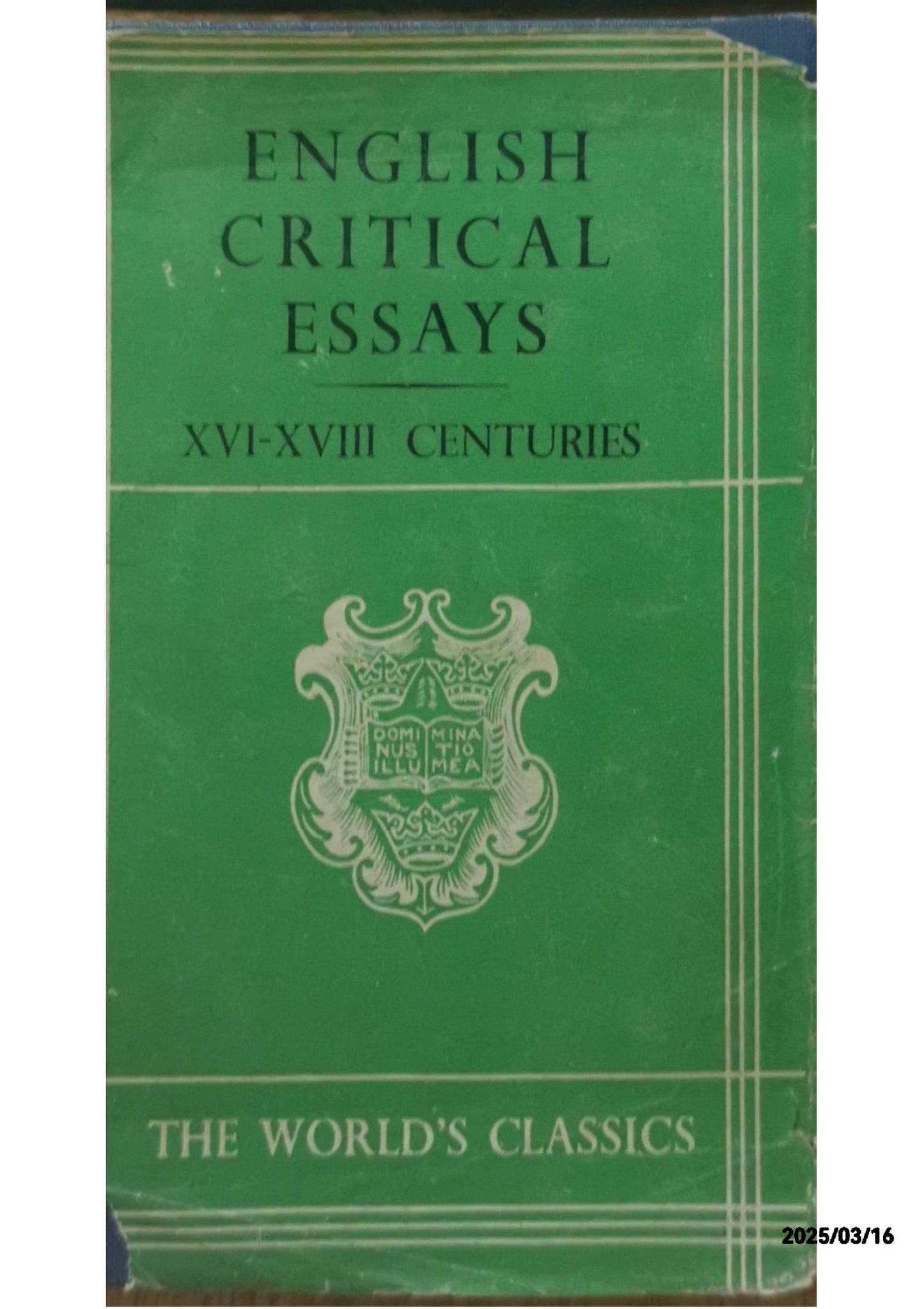 English Critical Essays - Various Authors