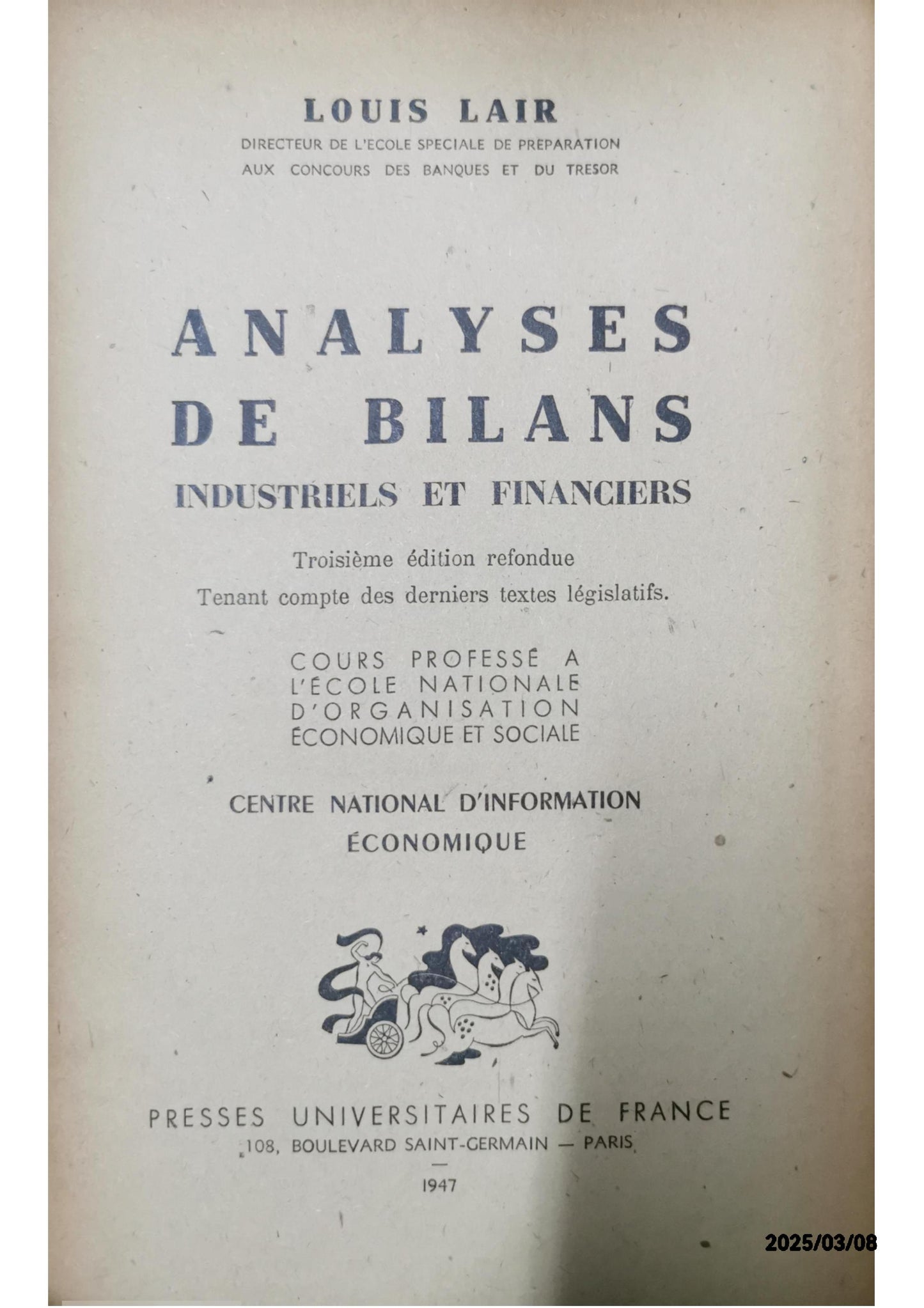 Analyses de Bilans Industriels et Financiers - Louis Lair