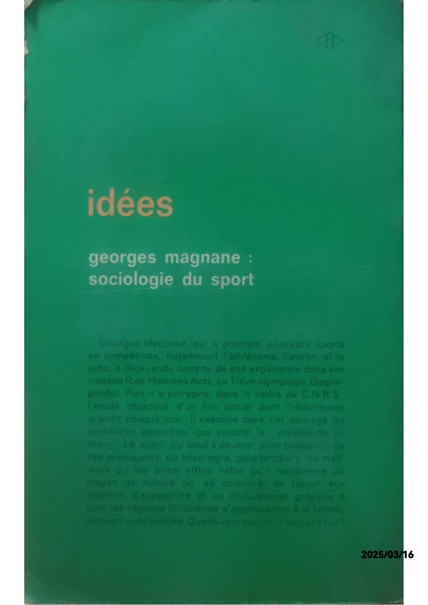 Sociologie du sport - Georges Magnane