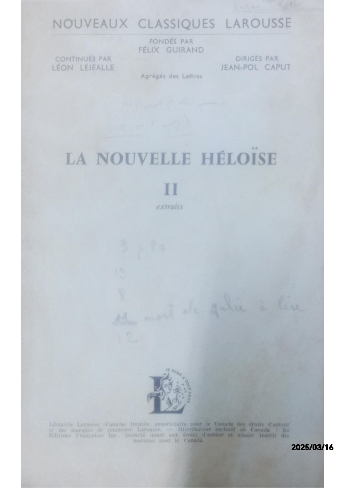 la nouvelle Héloïse - Jean-Jacques Rousseau