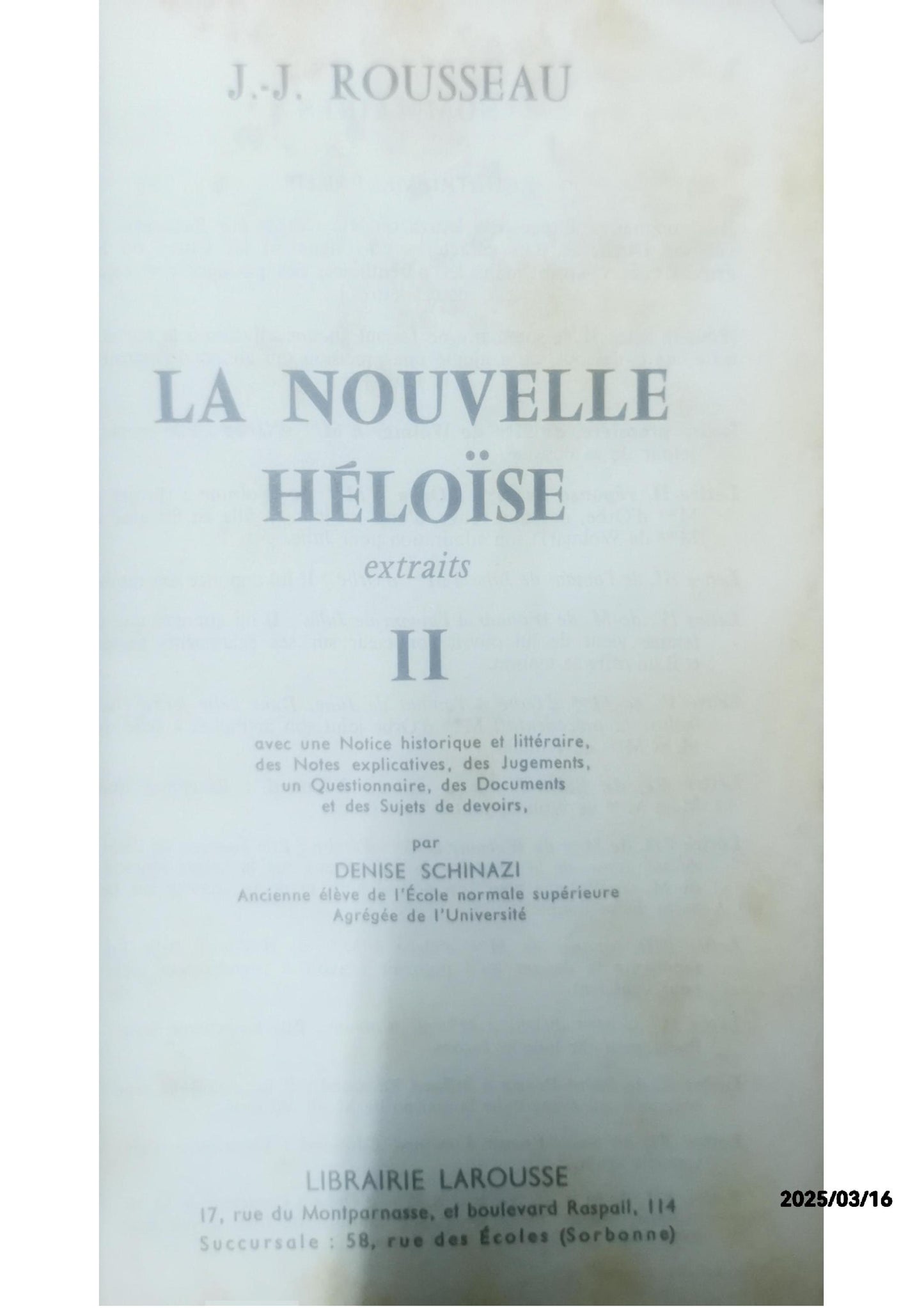 la nouvelle Héloïse - Jean-Jacques Rousseau