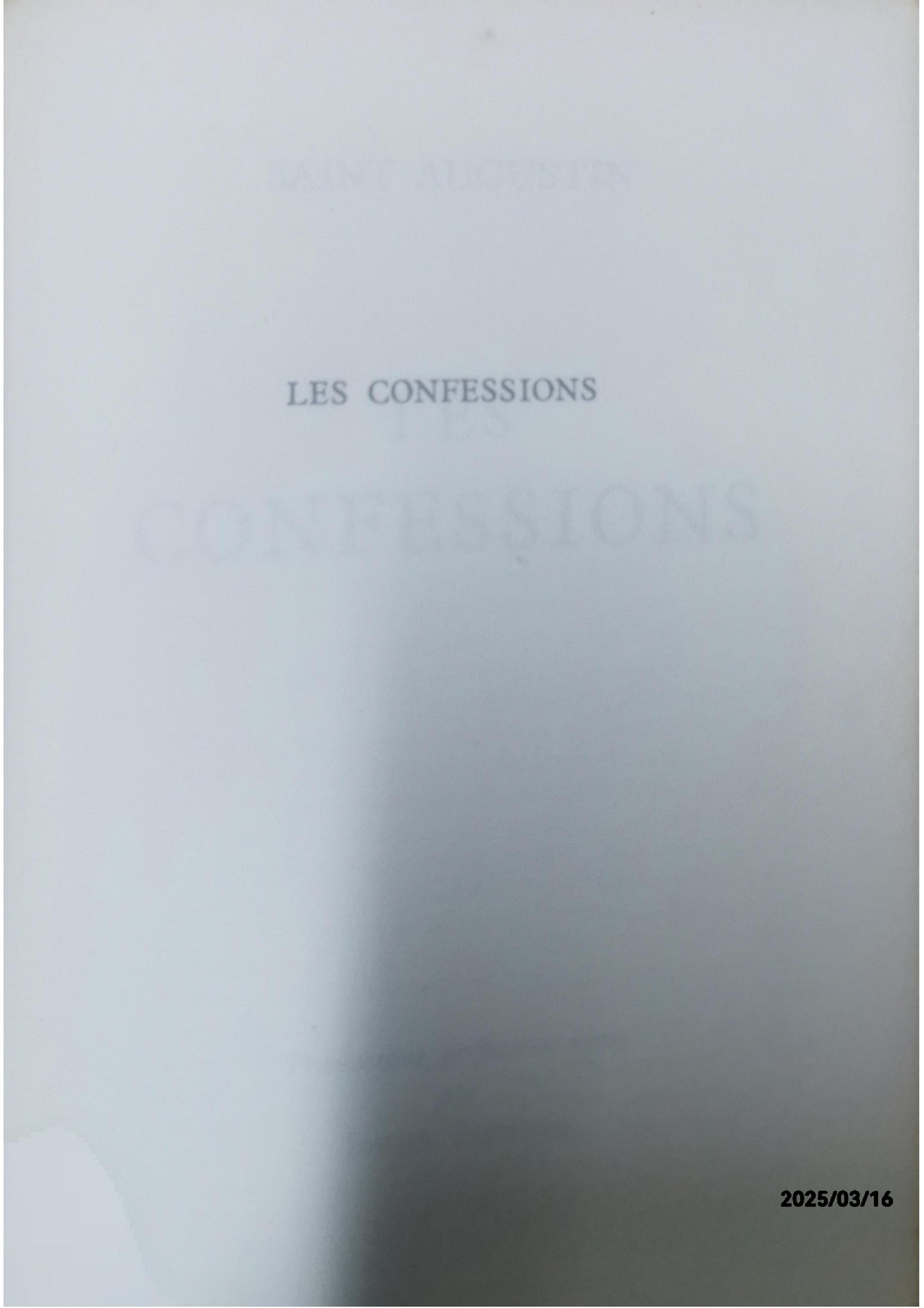 Les Confessions - Saint Augustin