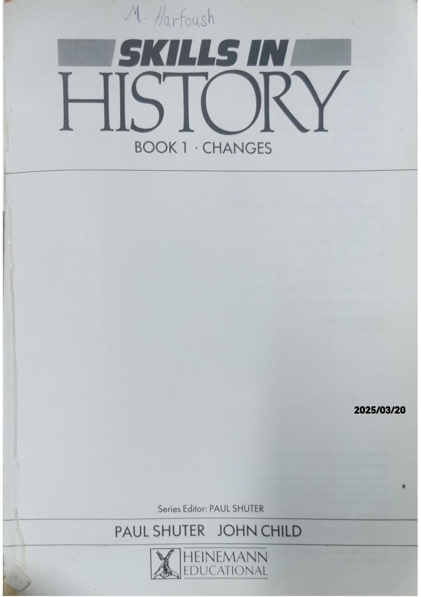 SKILLS IN HISTORY - PAUL SHUTER,JOHN CHILD