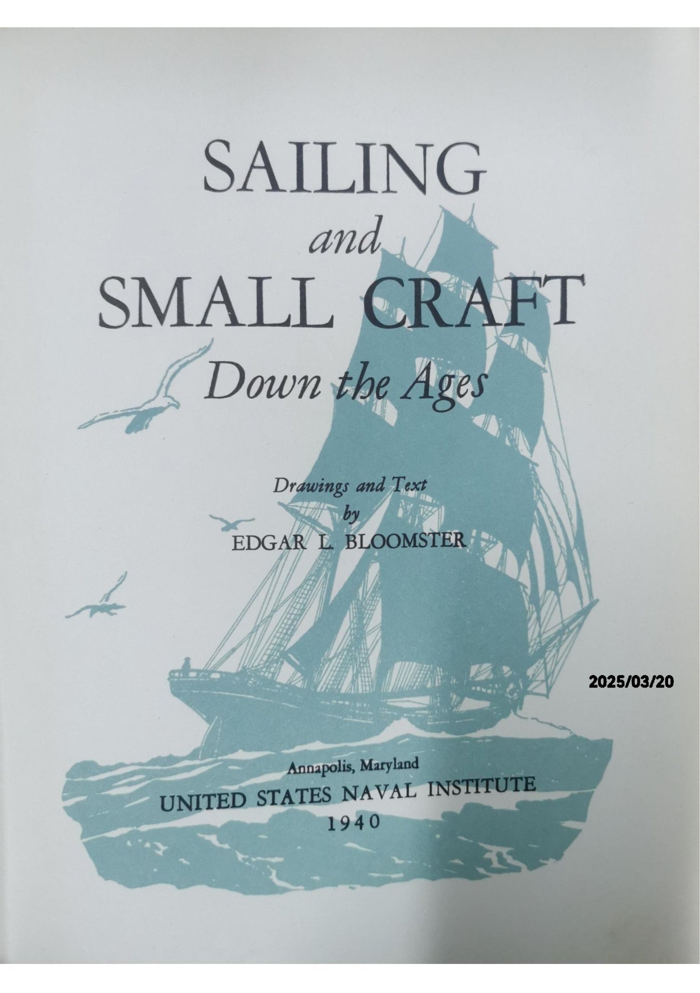 SAILING and SMALL CRAFT - EDGAR L. BLOOMSTIER