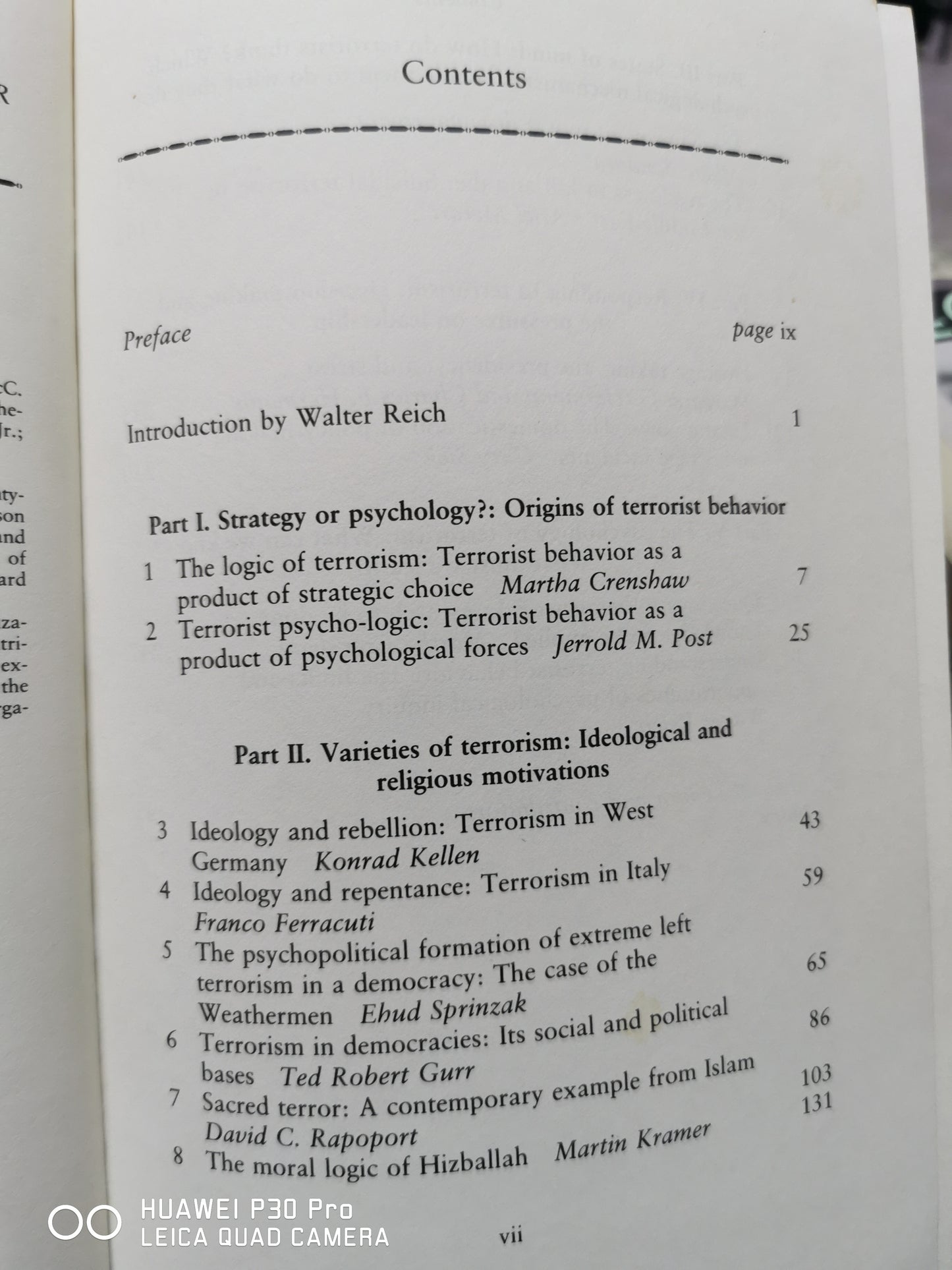 Origins of Terrorism: Psychologies, Ideologies, Theologies, States of Mind - hardcover