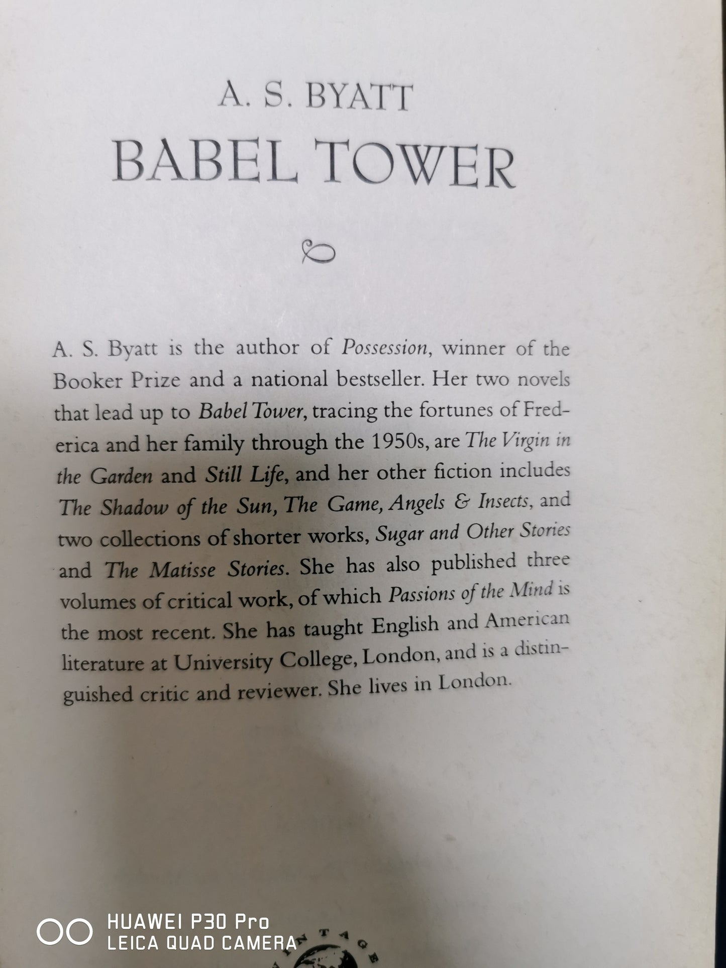 Babel Tower
Book by A. S. Byatt