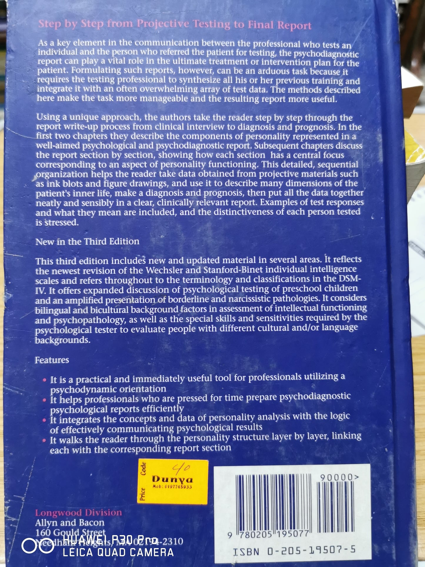 Handbook of psychodiagnostic testing
Book by Henry Kellerman - hardcover