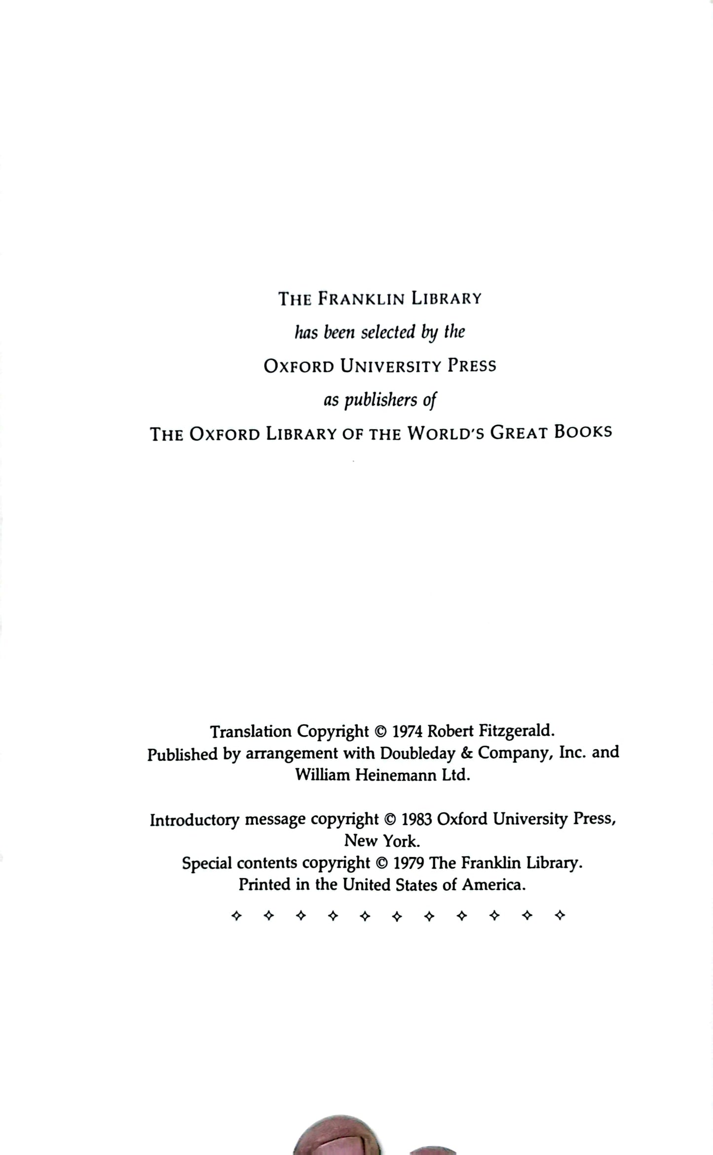 The Iliad (The Oxford Library of the World's Great Books) Hardcover – January 1, 1983 by Homer (Author), W. T. Mars (Illustrator), Robert Fitzgerald (Translator)